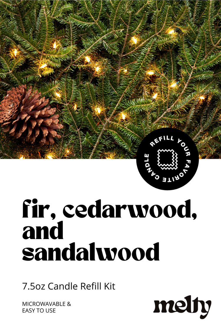 Fir, Cedarwood, and Sandalwood Candle Refill Kit