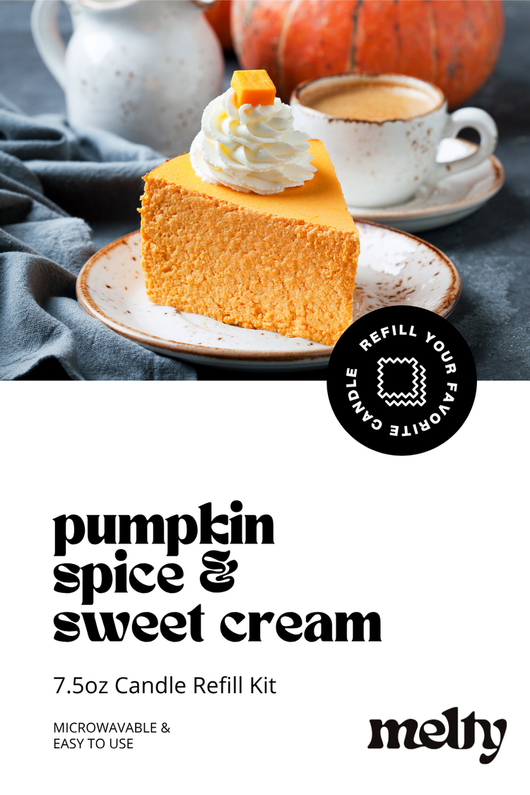 pumpkin spice & sweet cream candle refill kit