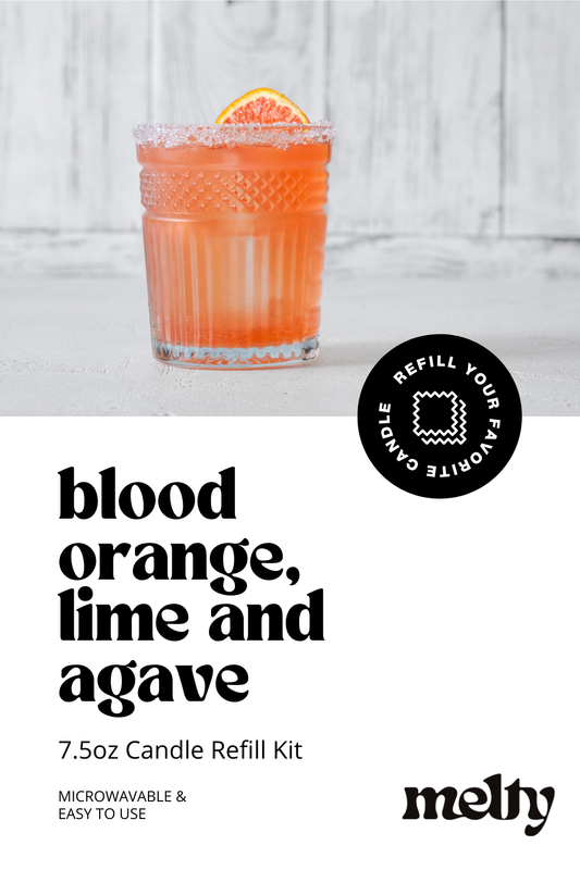 Candle Refill Kit - Blood Orange, Lime & Agave | Fruity Fragrance by themelty.co™