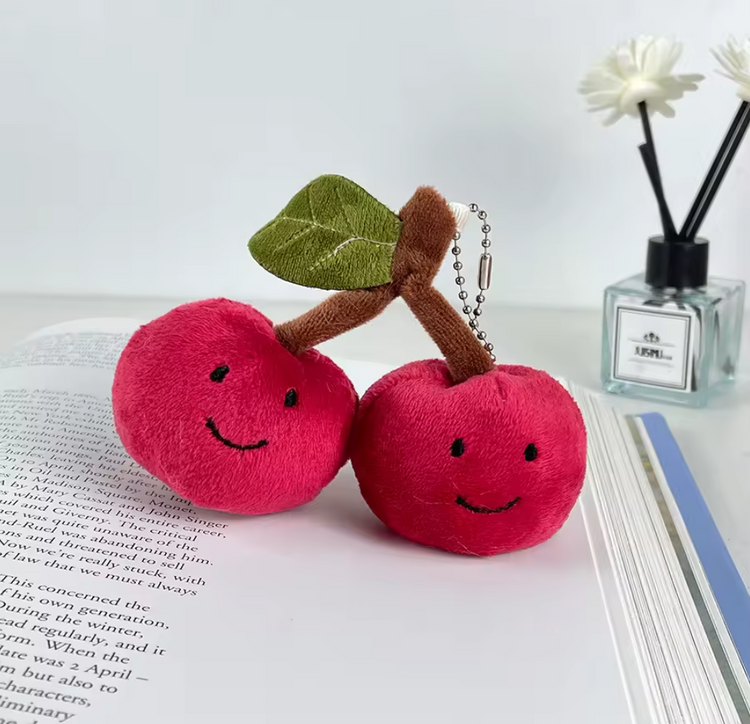 Plush Cherry Bag Charm