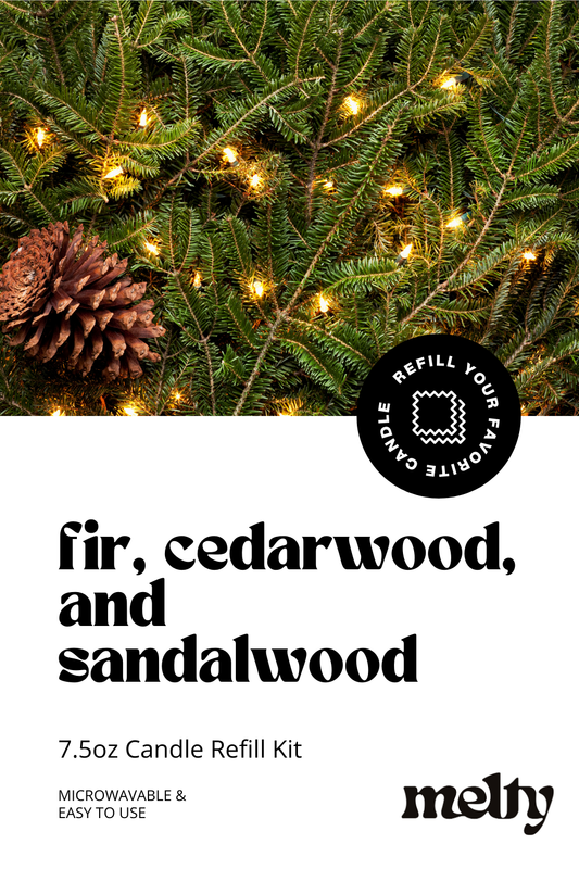 Fir, Cedarwood, and Sandalwood Candle Refill Kit