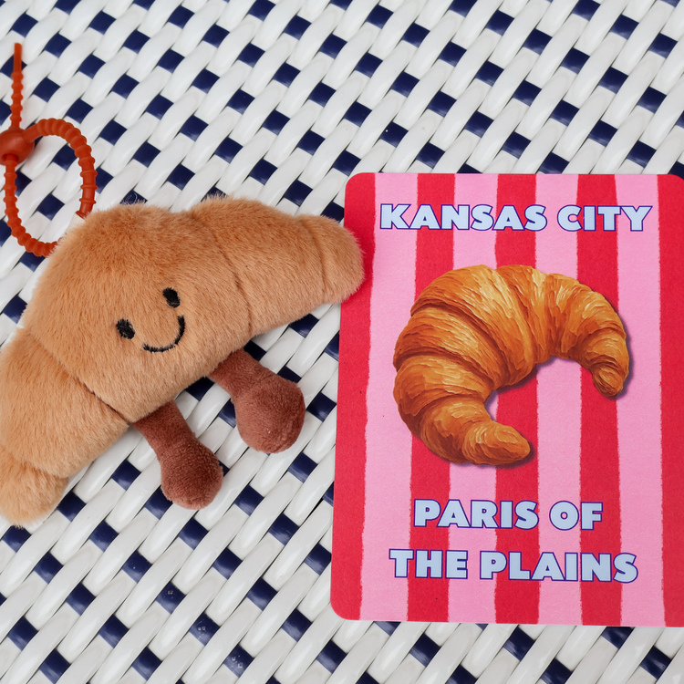croissant bag charm