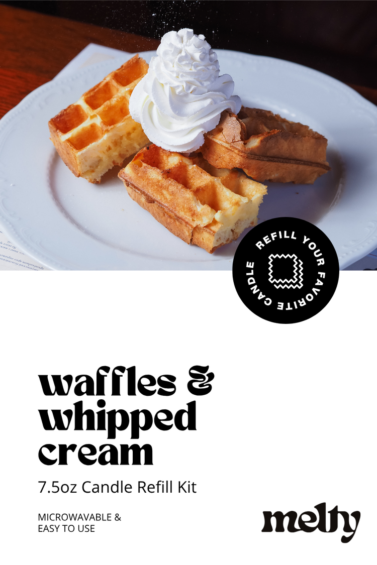 Candle Refill Kit - Waffles & Whipped Cream Scent | Sweet Gourmand
